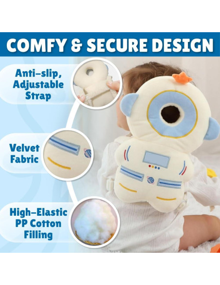 Mochila Protector de Cabeza Bebé Astronauta 0-3 Años