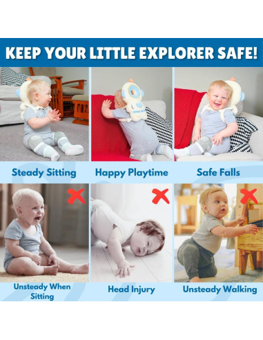 Mochila Protector de Cabeza Bebé Astronauta 0-3 Años