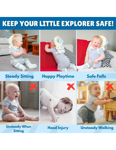 Mochila Protector de Cabeza Bebé Astronauta 0-3 Años