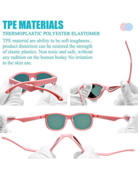 Gafas de sol polarizadas COASION para bebés 0-24 meses UV400