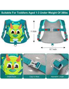 Arnés Antipérdida para Niños Accmor Dinosaurio 0.31 kg 2