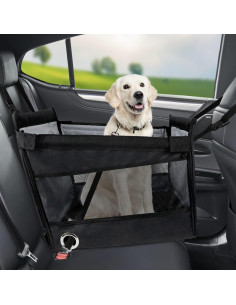 Asiento de Coche Portátil para Perros YUNPUHEHUI Negro 12.7x5.1cm 2