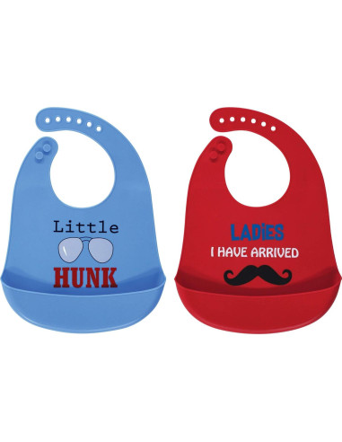 Baberos de Silicona Impermeables Luvable Friends Unisex