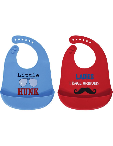 Baberos de Silicona Impermeables Luvable Friends Unisex