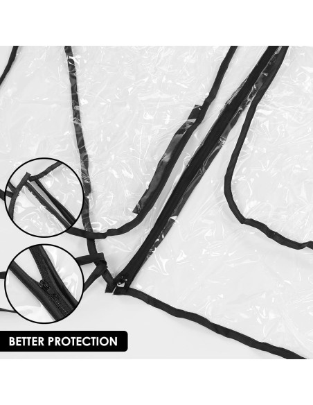 Cubierta Impermeable para Cochecito Doble Bebé PVC Universal Cubierta Impermeable para Cochecito Doble Bebé PVC Universal