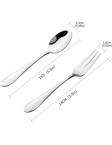 Juego de 12 Piezas Cucharas y Tenedores de Acero Inoxidable JIAKAI