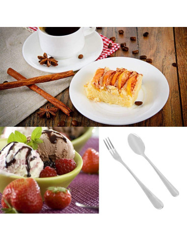 Juego de 12 Piezas Cucharas y Tenedores de Acero Inoxidable JIAKAI