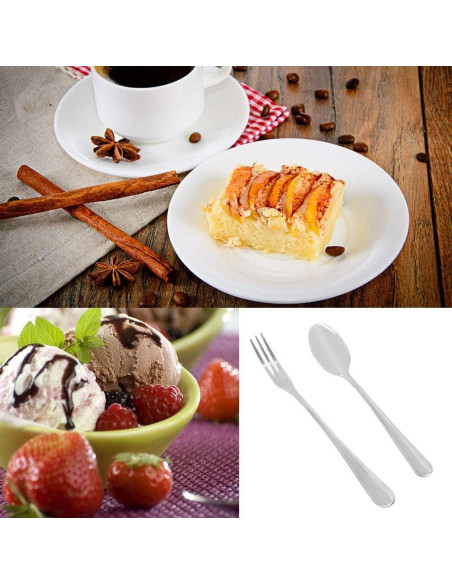 Juego de 12 Piezas Cucharas y Tenedores de Acero Inoxidable JIAKAI