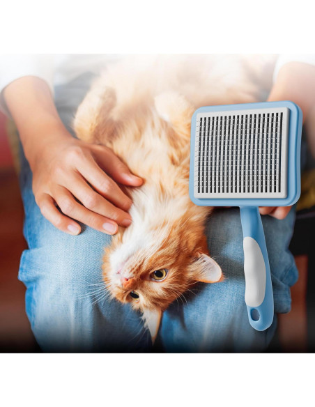Cepillo Slicker Autolimpiante para Gatos Singture 18.5x9.5cm