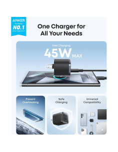 Cargador Anker Nano 45W USB-C Carga Rápida Compacto Negro 2