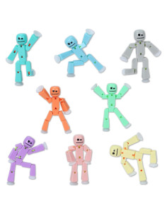 StikBot 8 Paquete Pastel Zing - Figuras Stop Motion para Niños