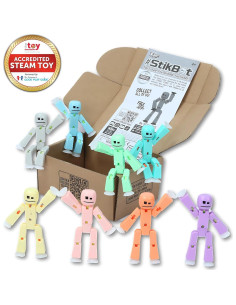 StikBot 8 Paquete Pastel Zing - Figuras Stop Motion para Niños 2