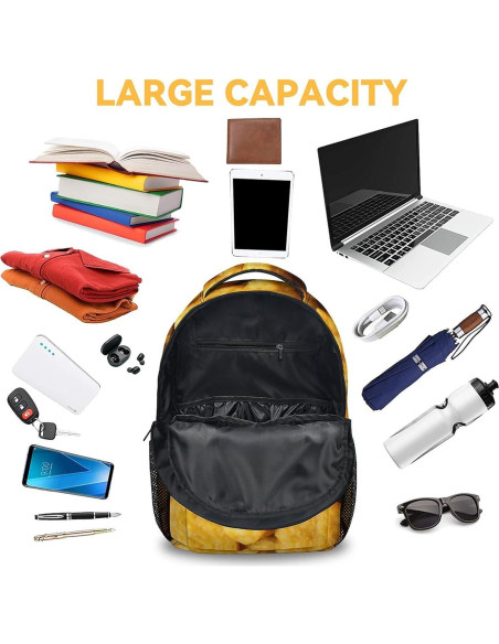 Mochila Escolar UNIKITTY Amarilla 40.6x30.5x13.7 cm para Niños