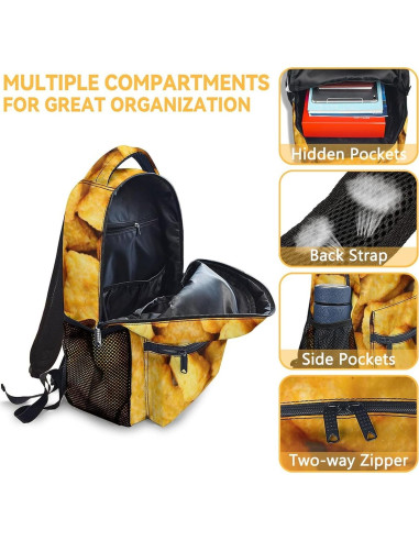 Mochila Escolar UNIKITTY Amarilla 40.6x30.5x13.7 cm para Niños