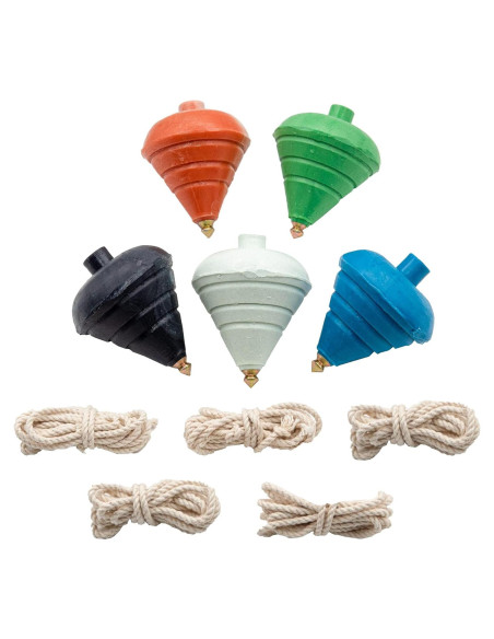 Trompos Giratorios ELIASM - Paquete de 5 - Punta de Acero