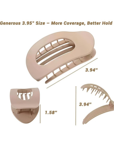 Pinzas para el cabello Duckbill Genérico - 6 piezas elegantes