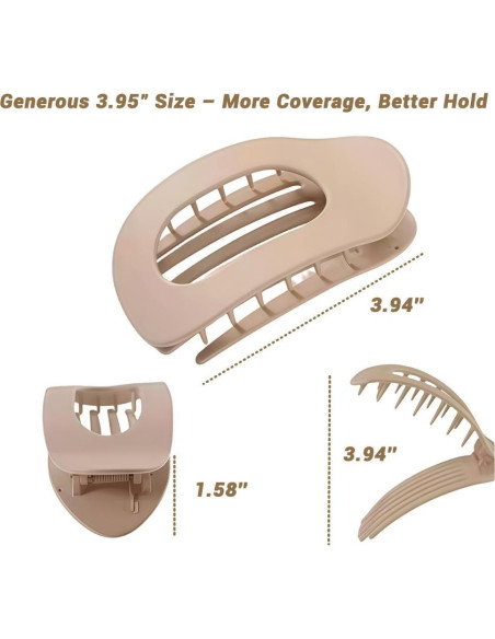 Pinzas para el cabello Duckbill Genérico - 6 piezas elegantes