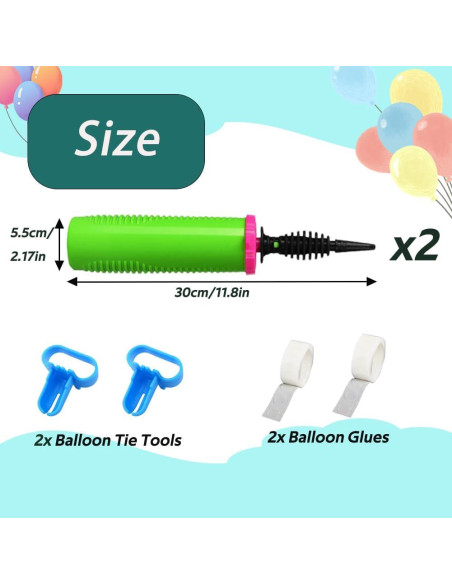 Bombas de Globos Manuales Acquwistach 2 Pack Doble Acción Verde