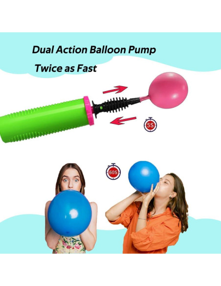 Bombas de Globos Manuales Acquwistach 2 Pack Doble Acción Verde