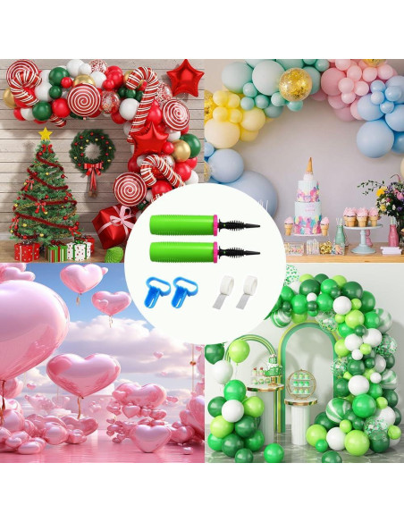 Bombas de Globos Manuales Acquwistach 2 Pack Doble Acción Verde
