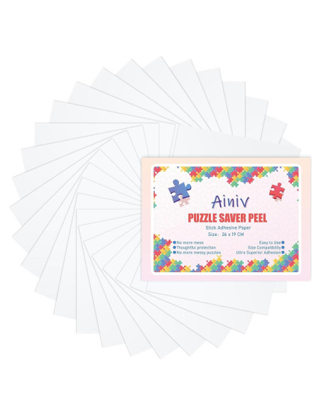 Hojas de Pegamento para Rompecabezas Ainiv 32PCS Transparentes