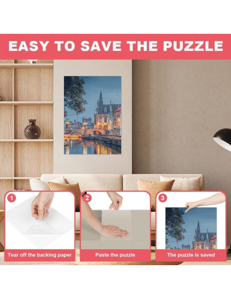 Hojas de Pegamento para Rompecabezas Ainiv 32PCS Transparentes