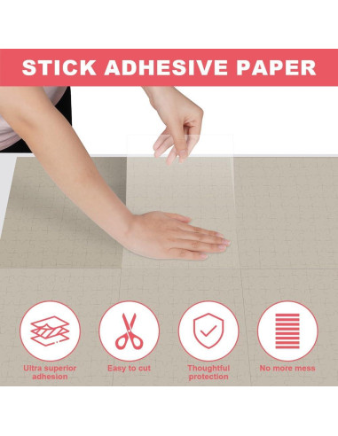 Hojas de Pegamento para Rompecabezas Ainiv 32PCS Transparentes