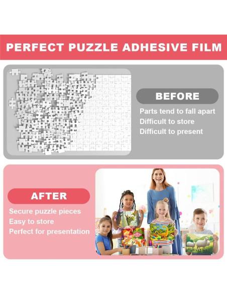 Hojas de Pegamento para Rompecabezas Ainiv 32PCS Transparentes