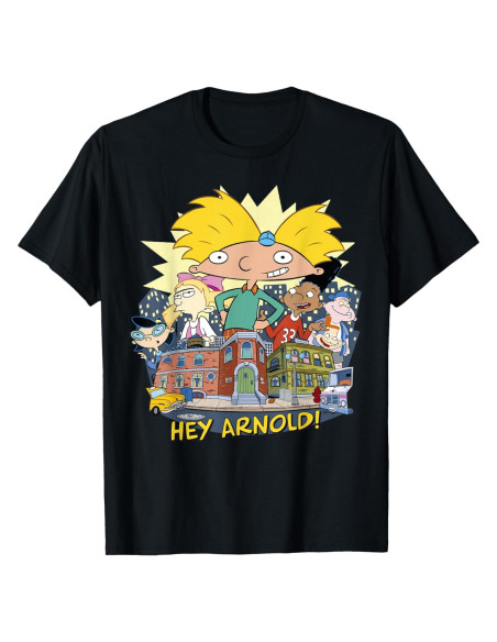 Camiseta Hey Arnold Póster Vecindario Licenciada Nickelodeon