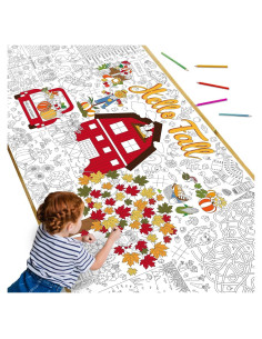 Póster para Colorear Jumbo Naozinebi Otoño 80x180cm