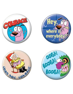 Conjunto de 4 Botones Coleccionables Ata-Boy Coraje 3.18 cm