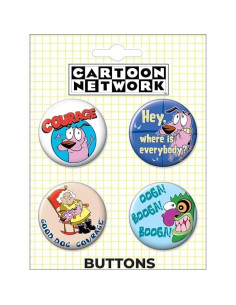 Conjunto de 4 Botones Coleccionables Ata-Boy Coraje 3.18 cm 2