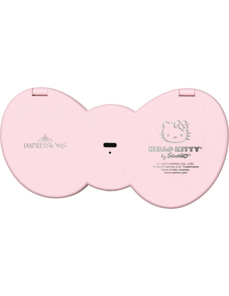 Espejo Compacto LED Hello Kitty Rosa Doble Cara con Lazo