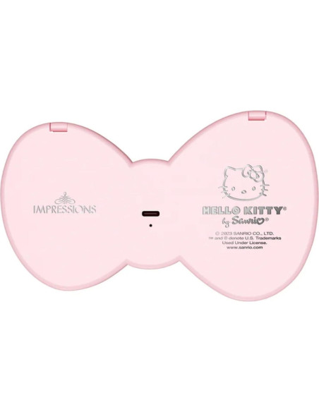 Espejo Compacto LED Hello Kitty Rosa Doble Cara con Lazo