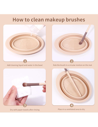 Cuenco Limpiador Plegable de Brochas MSQ - Silicona Premium