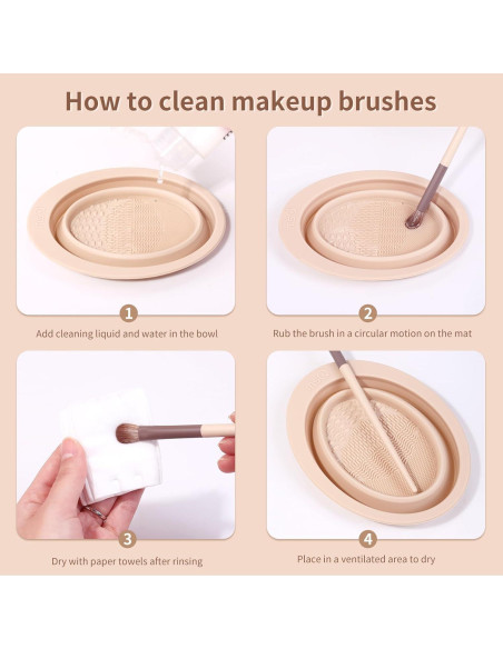 Cuenco Limpiador Plegable de Brochas MSQ - Silicona Premium