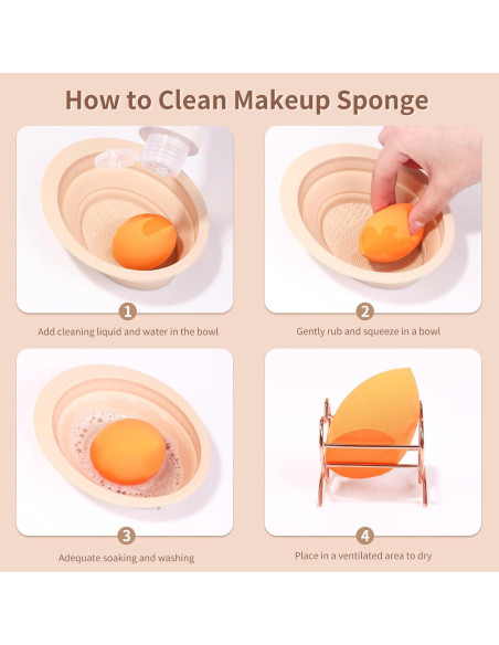 Cuenco Limpiador Plegable de Brochas MSQ - Silicona Premium