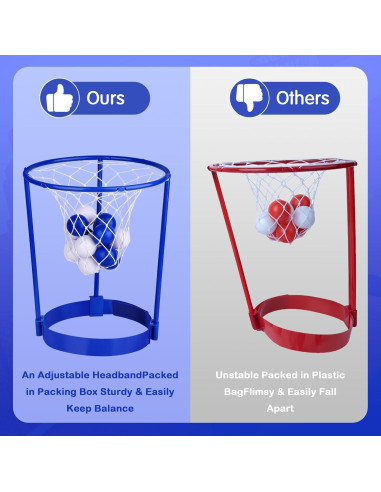Juego de Fiesta de Baloncesto Hooqict con 3 Aros y 40 Pelotas