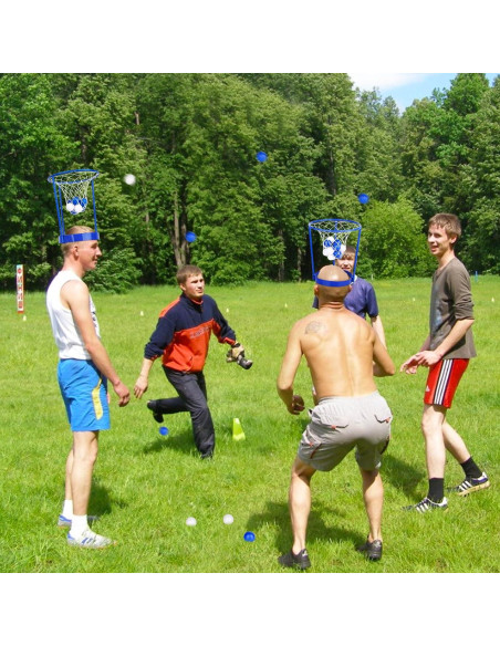 Juego de Fiesta de Baloncesto Hooqict con 3 Aros y 40 Pelotas