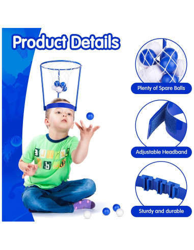 Juego de Fiesta de Baloncesto Hooqict con 3 Aros y 40 Pelotas