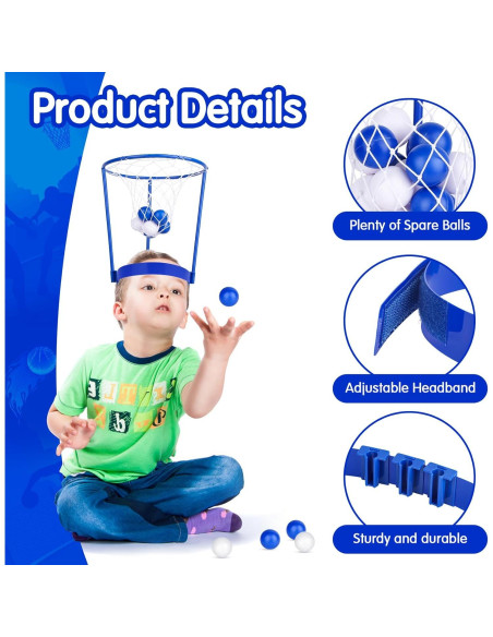Juego de Fiesta de Baloncesto Hooqict con 3 Aros y 40 Pelotas