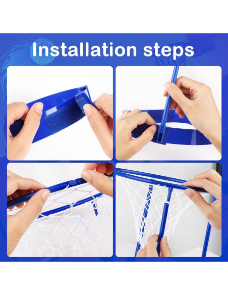 Juego de Fiesta de Baloncesto Hooqict con 3 Aros y 40 Pelotas