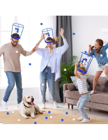 Juego de Fiesta de Baloncesto Hooqict con 3 Aros y 40 Pelotas