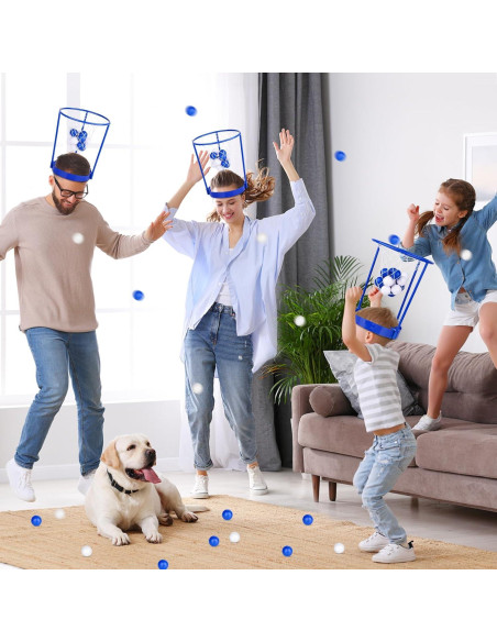 Juego de Fiesta de Baloncesto Hooqict con 3 Aros y 40 Pelotas