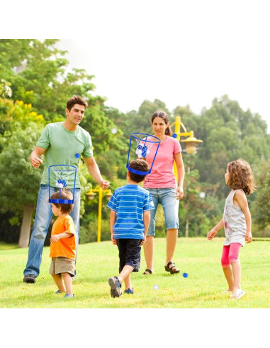 Juego de Fiesta de Baloncesto Hooqict con 3 Aros y 40 Pelotas