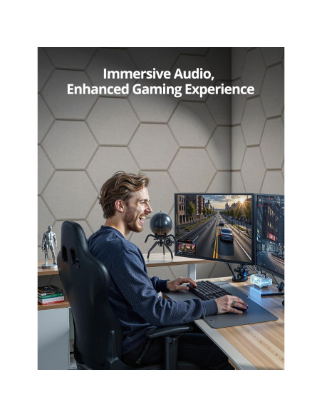 Paneles Acústicos Hexagonales Kuchoow 12 Piezas Beige 30.48x30.48cm