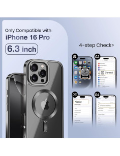 Funda Magnética GolbinBox para iPhone 16 Pro 6.3" Negra 2