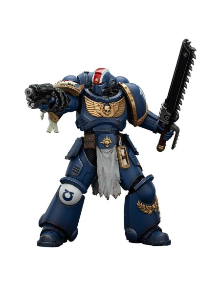 Figura de Acción JOYTOY Warhammer 40k Teniente Ultramarines Titus 1/18