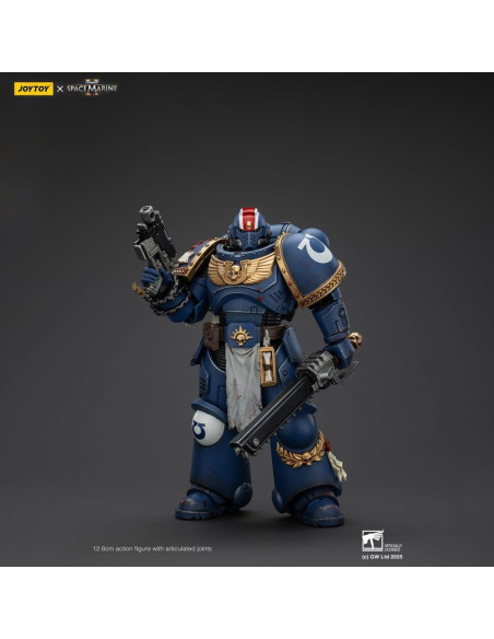 Figura de Acción JOYTOY Warhammer 40k Teniente Ultramarines Titus 1/18