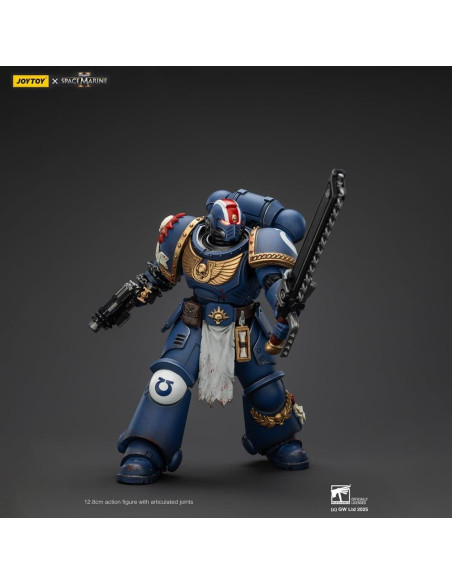 Figura de Acción JOYTOY Warhammer 40k Teniente Ultramarines Titus 1/18